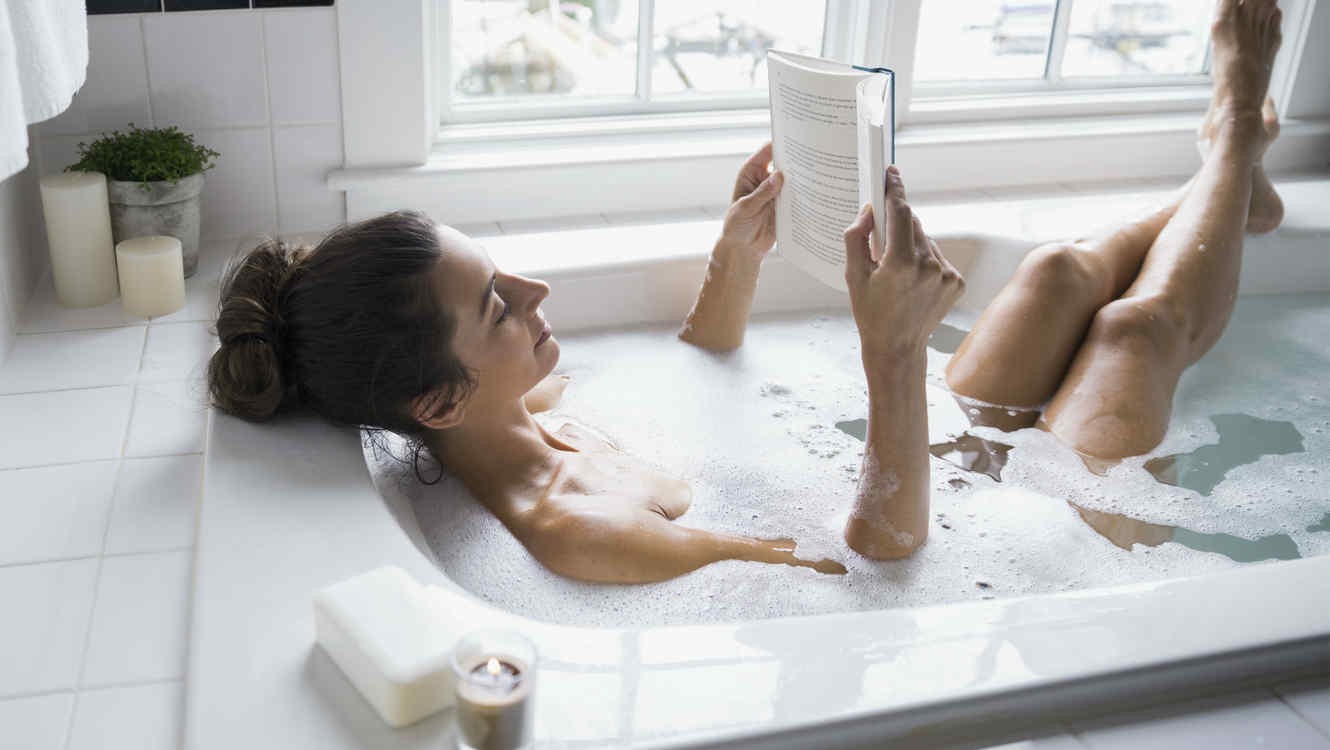 como relajarse en casa- baño spa relajante